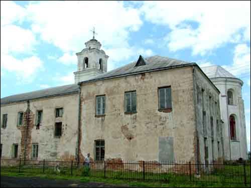 Druja. Catholic church of the Holy Trinity and the Monastery of Bernardine