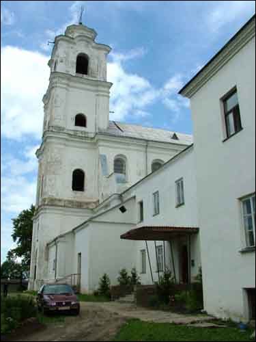 Druja. Catholic church of the Holy Trinity and the Monastery of Bernardine