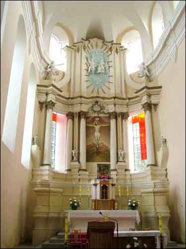 Druja. Catholic church of the Holy Trinity and the Monastery of Bernardine