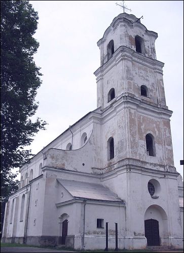 Druja. Catholic church of the Holy Trinity and the Monastery of Bernardine