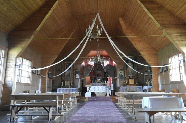 Porplišča. Catholic church of Mother of God the Queen