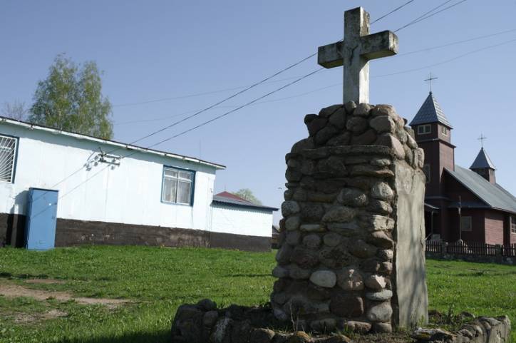 Porplišča. Catholic church of Mother of God the Queen