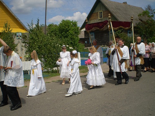 Vaŭkałata. In the village