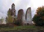 Hubina (Kamień-Hubin).  Catholic church (ruins)