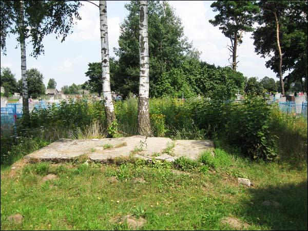  - In the village . The remains of the foundation of St. Nicholas church