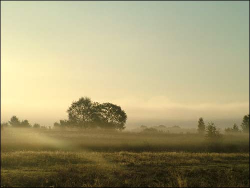  - Landscapes . Early morning in Dzisna town