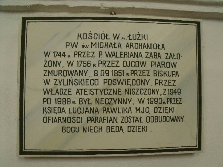 Łužki. Catholic church of St. Michael the Archangel