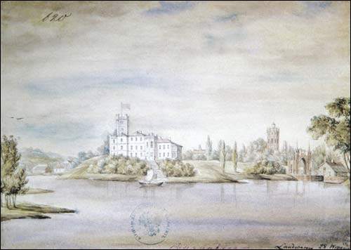  - Estate of Tyszkiewicz. Tyszkiewicz's Manor. Drawing by Napoleon Orda (1875-77)