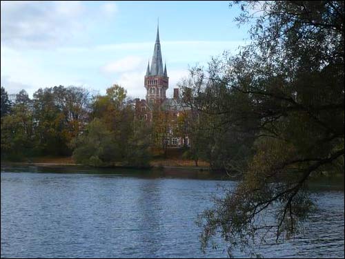  - Estate of Tyszkiewicz. View at the palace from the lake