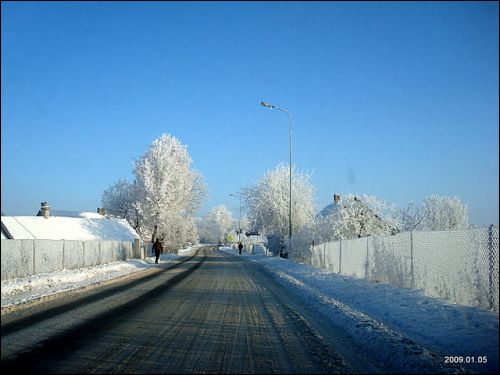 Maišiagala. Town streets 