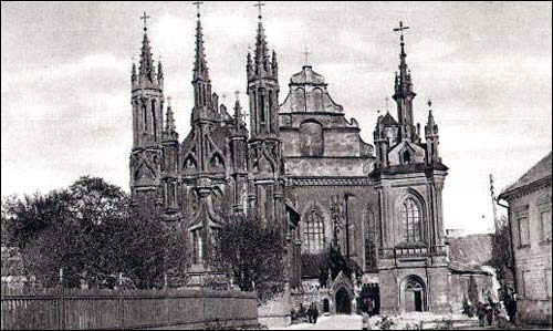  - Kościół Św. Anny. Kościół św. Anny na pocztówce z początku XX wieku