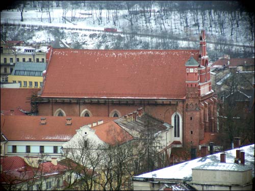  - Kościół Śww. Franciszka i Bernardyna i klasztor Bernardynów. Widok kościoła Bernardynów z Góry Zamkowej