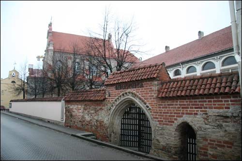  - Catholic church of St. Ignatius and the Jesuits Monastery. View at the gate and church
