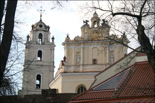 Vilnius. Catholic church of St. John the Baptist and St. Jonh the Apostle and Evangelist
