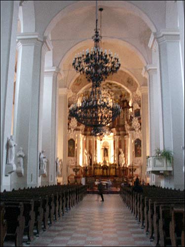 Vilnius. Catholic church of St. John the Baptist and St. Jonh the Apostle and Evangelist