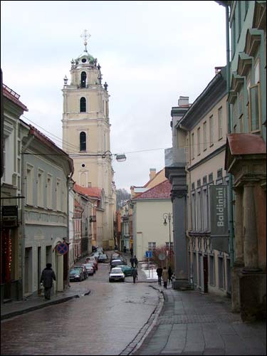 Vilnius. Catholic church of St. John the Baptist and St. Jonh the Apostle and Evangelist