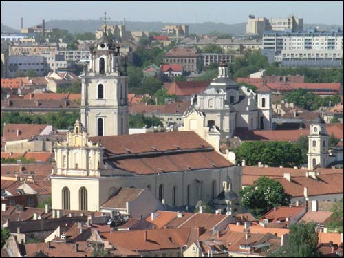 Vilnius. Catholic church of St. John the Baptist and St. Jonh the Apostle and Evangelist