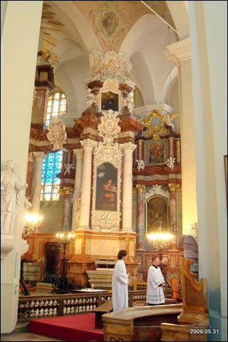 Vilnius. Catholic church of St. John the Baptist and St. Jonh the Apostle and Evangelist