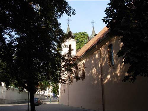  - Kościół Św. Krzyża i klasztor Bonifratów. Fasada południowa. Fragment