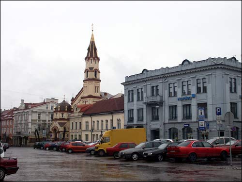  - Orthodox church of St. Nicholas. View at the church from the Town Hall