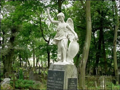  - Cmentarz Bernardyński. Anioł na mogile Pawłowskich, 09 2007