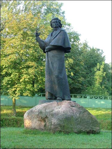  - . Monument to Adam Mickiewicz at homeland in Navahradak town (Belarus)