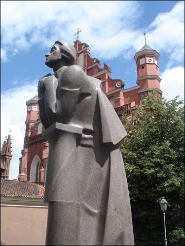  - . Monument to Adam Mickiewicz in Vilnius