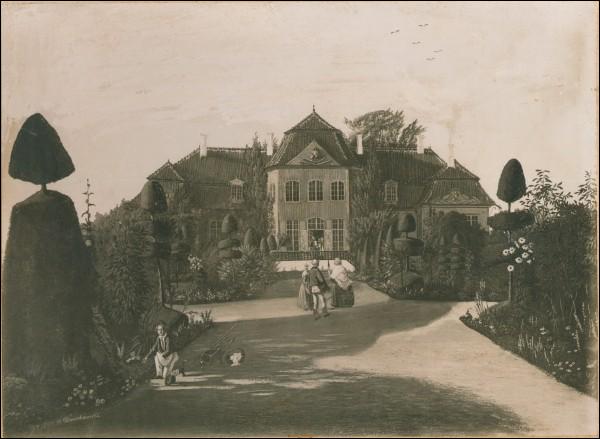 Dwór w Waszkiewiczach (rys. W. Dmuchowskiego)