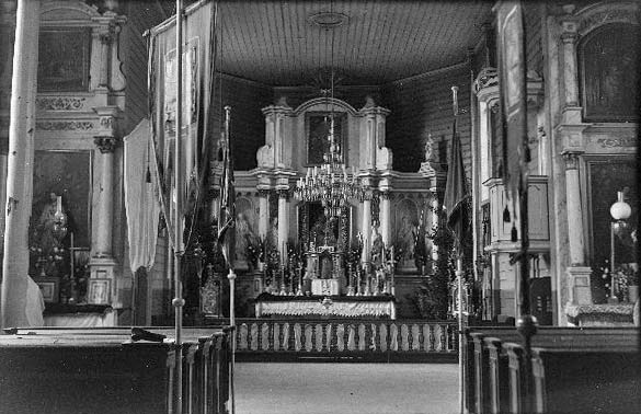 Masty Pravyja. Catholic church of St. Mary