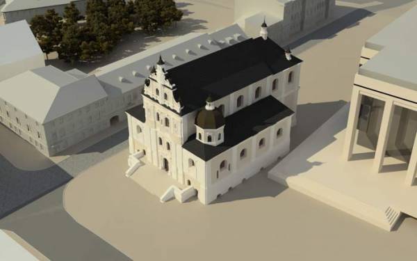 Minsk. Catholic church and the Monastery of Dominican