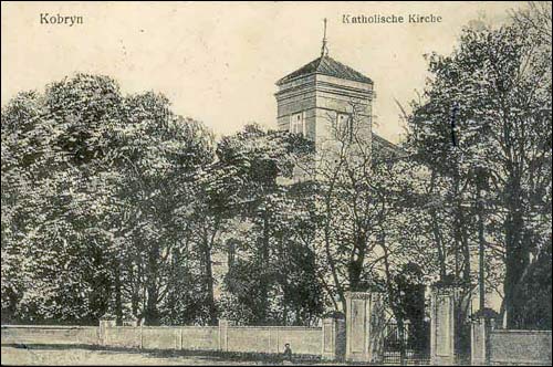  - Miasto na starych fotografiach . Kościół, pocztówka z lat 1915-16