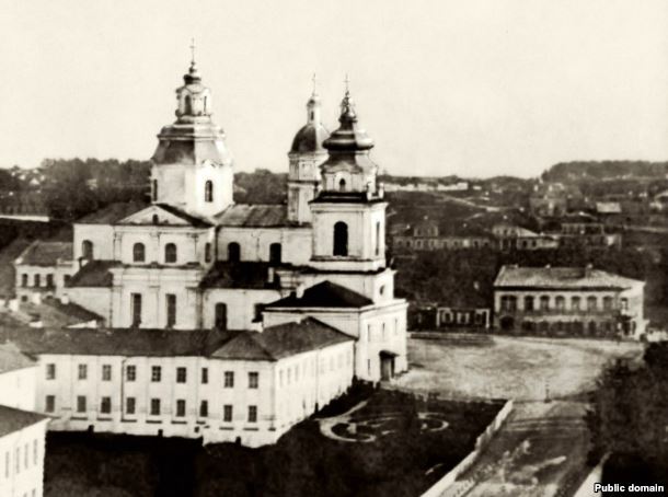  - Catholic church of St. Joseph and the Monastery of Jesuits. Catholic church of St. Joseph and Jesuit monastery before the reconstruction of 1872