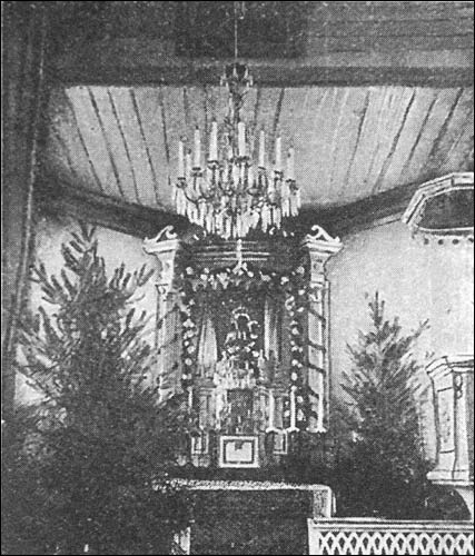 Zahaccie. Catholic church of the Holy Trinity