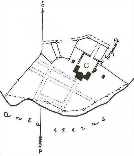  - Estate of Ogiński. Plan of the palace, 1923 (in 1928 the palace was pulled down, the only wing left)