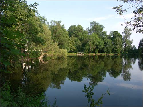 Large pond near the brewery Saviejki. Manor of Nowicki