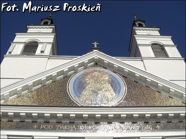  - Catholic church of St. Anthony. The pediment and the towers of the church