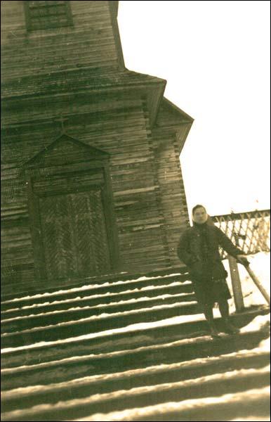  - Catholic church . In front of the church (photo before 1950)