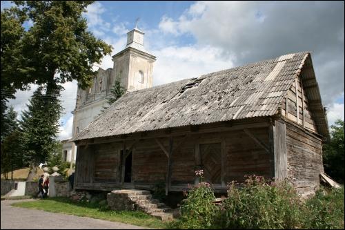  - Catholic church of the Holy Trinity. Old barn near the church
