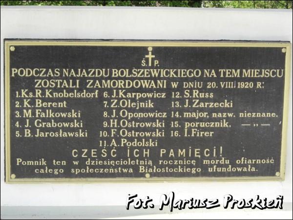 Białystok.  Pomniki i tablice