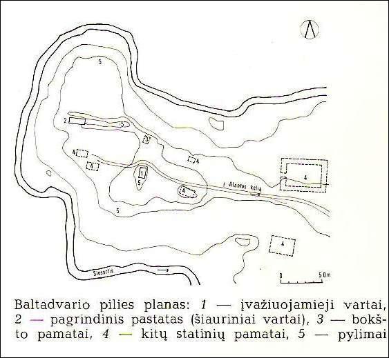Videniškiai. Site of ancient castle 